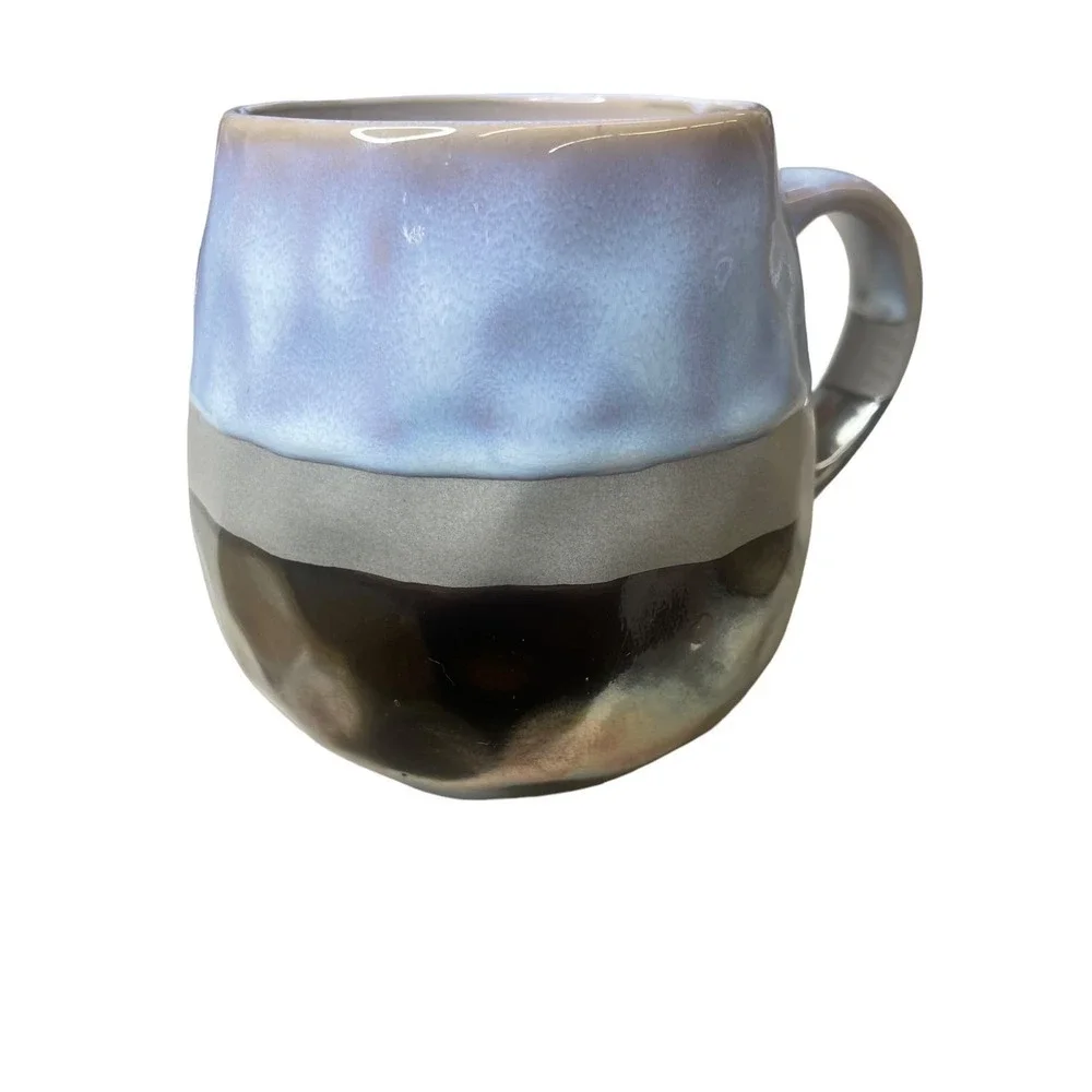 ROSHER Stoneware Mug Metallic Artisan Drip‎ Glaze